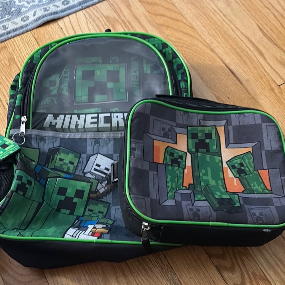 Minecraft Backpack and Lunchbox Set